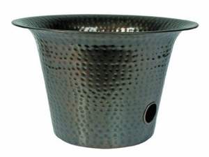 Moderno Organizador de Mangueras de Jardín de Acero Negro Martillado para Exteriores - Product Image 4