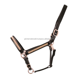 เชือกแขวนคอม้าแฟนซีหนังแท้หรูหราพร้อมฮาร์ดแวร์โรสโกลด์หรูหราและสายคล้องคอวิบวับ - Product Image 5