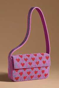 Bolso de Hombro de Lona a Rayas, Forma Cuadrada, Diseño Moderno, Colores Mixtos, Técnica de Costura, Uso Diario, Bolso Promocional, Cuentas de Vidrio - Product Image 5