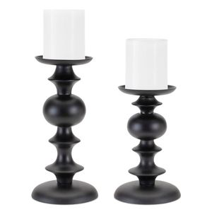 <b>Black</b> Aluminium Pillar <b>Candle</b> <b>Holder</b> Handmade Customized Metal <b>Candle</b> <b>Holder</b> For Home & Garden Christmas Decoration - Product Image 3
