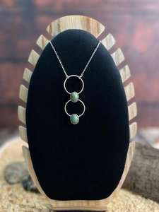 Natural Kingman Turquoise <b>Necklace</b> Handmade Sterling Silver Boho Southwestern <b>Statement</b> Jewelry Gift for Her - Product Image 1