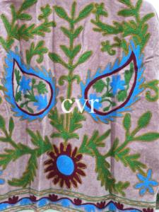 Manteau en velours brodé à la main, col mandarin, motif floral, vêtement d'extérieur d'automne, manches longues, style bohème, grande taille pour femmes - Product Image 5