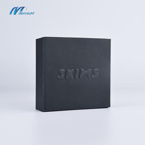 Tiroir <span class=keywords><strong>noir</strong></span> Boîte à manchon Tiroir Boîte à parfum en relief 3D Petite boîte à tiroir noire avec découpe en cœur - Product Image 3