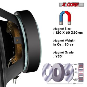 Subwoofer de 8 pulgadas y 500W con bala de aluminio, subwoofer de 8 ohmios y 5 núcleos, altavoz de rango medio para puerta - Product Image 5