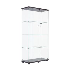 Vetrina Espositiva Nera a Due Ante con 4 Ripiani e Striscia LED - Product Image 2