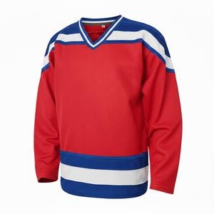 เสื้อฮอกกี้น้ำแข็งโพลีเอสเตอร์สำหรับผู้ชาย มีทุกขนาดตั้งแต่เด็กถึงผู้ใหญ่ 3XL ขายส่งชุดฮอกกี้น้ำแข็ง รับออกแบบลายตามสั่ง - Product Image 3