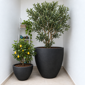 Custom Fiberglass <b>Planter</b> Pots Lightweight Round Garden Flower Containers With Multiple Colors And Sizes For Indoor <b>Outdoor</b> - Product Image 2