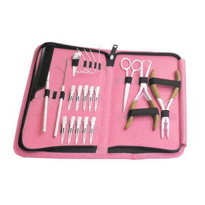 Kit professionnel d'extensions de cheveux avec pinces en acier inoxydable, outils d'extensions de cheveux à bandes adhésives, installation complète d'extensions de cheveux en salon - Product Image 4