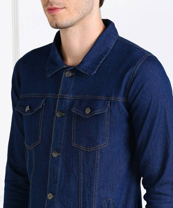 Fabricante de Ropa al por Mayor, Chaquetas Vaqueras para Hombre, Chaquetas Vaqueras de Color Sólido Básico Personalizadas - Product Image 6