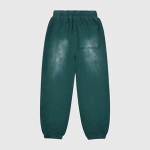 Pantalon évasé personnalisé pour homme 100% coton éponge, ourlet brut, délavé soleil, effet délavé à l'acide - Product Image 2