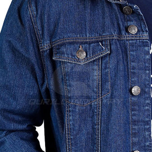Chaqueta de Mezclilla Casual para Hombre, de Manga Larga, con Cierre de Botones, para Invierno, Corte Regular, Resistente al Viento, Transpirable, de Tela de Algodón - Product Image 6
