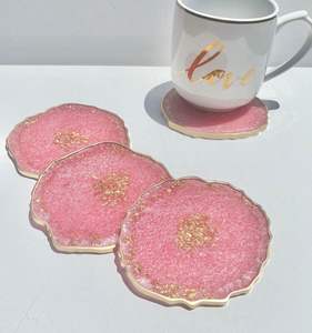 Ensemble de sous-verres en résine pour la décoration de table lors de réceptions et la protection des verres - Product Image 6