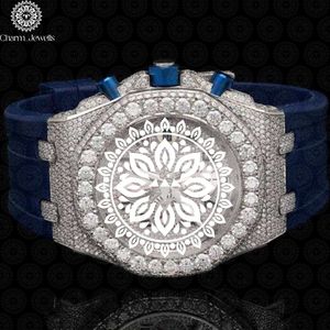 Montre de luxe Charm Jewells en acier inoxydable, cadran de 40 mm, bracelet en acier inoxydable, chronographe, mouvement mécanique, date automatique, bouton poussoir - Product Image 1