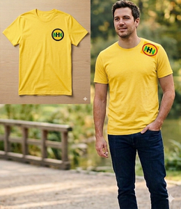 Camiseta Casual de Manga Corta para Hombre, Tejido de Algodón Negro Sólido Teñido con Hilo, 180g, Transpirable y de Secado Rápido, Alta Calidad - Product Image 5