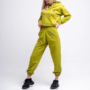 Cotton OEM Service Crop Top Tracksuit Jogger Sets Women Tracksuit Crop Tops <b>Jacket</b> and Jogging Sweatsuit 2 Piece Set for Girls - Product Image 4