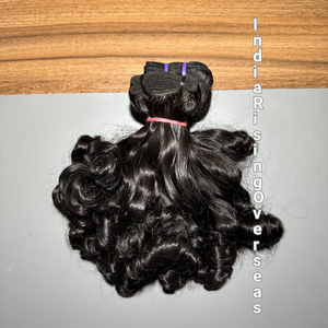 Real Indian Human Hair Bouncy <b>Curly</b> Texture Cuticles Aligned Single Donor Hair <b>Extensions</b> Wholesale : Not a Permanent Model - Product Image 1