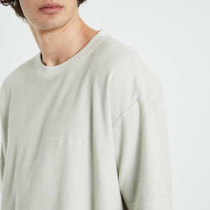 Men's <b>White</b> Oversized Plain Polyester/Cotton Blend <b>T</b>-<b>Shirt</b> Short Sleeve O-Neck Casual Jersey Tee Eco-Friendly Breathable 180g - Product Image 6