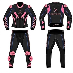 Combinaison de course unisexe Ramaha Elite MotoCP 2 pièces en cuir de vachette/crocodile de qualité supérieure avec empiècements extensibles flexibles - Product Image 1