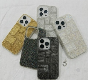 <b>Beaded</b> Mobile Cover luxury quality <b>Phone</b> Accessories cover <b>Beaded</b> Embroidery Handmade Luxury <b>Phone</b> Gold White Flower Cover - Product Image 3