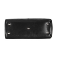 Sac à main en cuir véritable personnalisé avec détail en fourrure noire, sac de mode, marque privée, OEM/ODM, vente en gros, style de luxe pour soirée