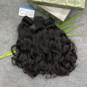 Extensiones de Cabello Humano Remy Vietnamita Ondulado Premium, Tejido Natural Negro, Puntas Gruesas y Llenas, Doble Trama a Máquina, Todos los Colores Disponibles, Larga Duración - Product Image 4
