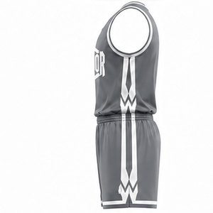Ensemble de vêtements de sport pour équipe de basketball, avec tissu polyester de qualité supérieure, technologie d'évacuation de l'humidité et impression personnalisée vibrante - Product Image 5