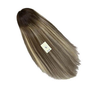 Customized <b>Full</b> Cuticles Aligned Highlight Vietnamese Human Hair <b>Wigs</b> Straight Swiss 5x5 HD <b>Lace</b> Closure <b>Wigs</b> from factory - Product Image 1