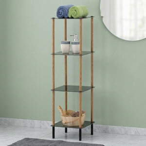 ชั้นวางของเหล็ก 4 ชั้น ชุบโครเมียม แบบพกพา ทันสมัย รูปทรงสี่เหลี่ยม สำหรับบ้าน ห้องน้ำ โรงแรม - เฟอร์นิเจอร์ DIY ชั้นวางเก็บของ ไต้หวัน - Product Image 1