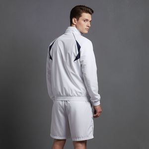 Ensemble de survêtement personnalisé en nylon uni pour hommes, coupe-vent, veste et short, avec pantalon de jogging zippé, vente en gros, fabricant - Product Image 2
