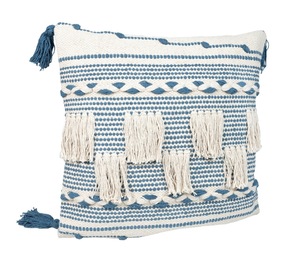Bohemian Handmade Cotton Square Cushion Cover with Tassels Tufted Customizable <b>Throw</b> Pillow Case <b>for</b> <b>Bed</b> Sofa Living Room Decor - Product Image 2