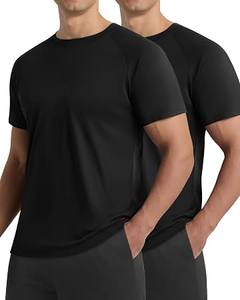 <b>Black</b> Men's Vintage Style Slim Fit Workout <b>Shirt</b> Long Sleeve O-Neck Knitted Front Polyester/Cotton Breathable Quick Dry - Product Image 2