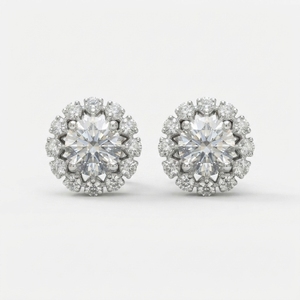 PT950 Platinum Round Brilliant Cut Diamond Stud Earrings IGI Certified Luxury Jewelry Gift for Women Wedding Party - Product Image 1