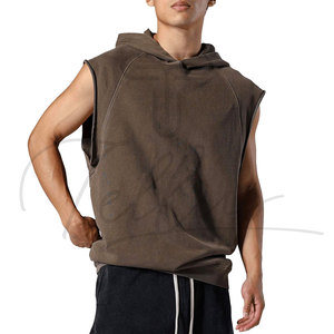 Sudadera sin Mangas para Hombre, Corte Regular, Estilo Deportivo, para Gimnasio, Moda Urbana, Moderna, Suave, Otoño, Poliéster/Algodón - Product Image 5