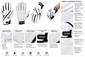 Gants de moto tout-terrain en polyester blanc premium pour l'hiver, respirants, antidérapants, de protection, unisexes - Product Image 4