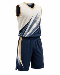 Unisex Sleeveless Basketball Jersey Set V-Neck Moisture Wicking Polyester Uniform Printed Heat-Transfer Printed <b>Athletic</b> Fit All - Product Image 3