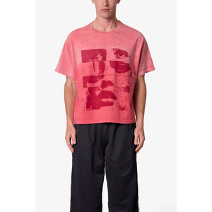 T-shirt homme col rond manches courtes, motif graphique vintage délavé, coupe ample, streetwear, vente en gros, personnalisable OEM, en jersey de coton - Product Image 1