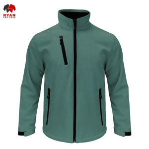 เสื้อแจ็คเก็ตซอฟต์เชลล์คุณภาพพรีเมียม Ryan Pro Gear สำหรับผู้ชาย กันน้ำ ลายเรียบ ผ้าถัก ซิปปิด - Product Image 3