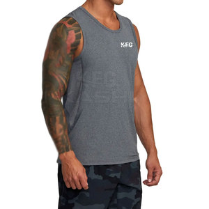 Private Label Performance Men Tank <b>Top</b> Breathable Knitted <b>Mesh</b> Sleeveless Running Gym Training Lightweight Casual Activewear - Product Image 6
