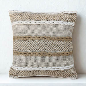 Bohemian Throw Cotton Pillow Case Diamond Pattern Black Color Boho Pillowcase Wool Personalized Pillow Covers for <b>Sofa</b> - Product Image 2