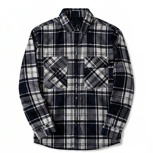 Chemise en flanelle à carreaux à manches longues pour homme de haute qualité, coupe classique, décontractée, en coton, boutonnée - Product Image 5