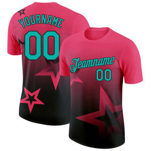 Custom Gradient Sublimation Baseball Jersey Moisture Wicking Team <b>Shirts</b> OEM Private Label Sportswear Bulk Men's <b>Shirts</b> Supplier - Product Image 1