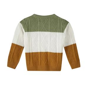 Pull respirant personnalisable pour garçons, vêtements de mode tricotés pour enfants, broderie boutonnée, perles, achat en ligne - Product Image 4