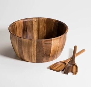 Eco Friendly Wooden Salad <b>Bowl</b> Handmade <b>Large</b> Serving <b>Bowl</b> for Dining and Buffet Use At Best Price - Product Image 1