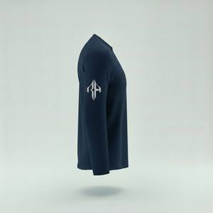 T-shirt à manches longues pour homme de qualité supérieure 2026, col rond, 100% coton, style décontracté, surdimensionné, personnalisé sur demande, RIVIAN ATLANTIC - Product Image 4