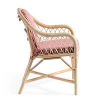Nouveauté : fauteuil en rotin naturel fait main, écologique, avec coussin en tissu, pour la maison, provenant d'un fabricant vietnamien.