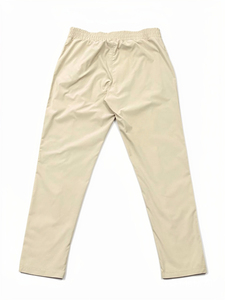 Pantalon de costume décontracté pour homme, coupe droite, taille élastique, en polyester et coton tissé, teint en pièce, style uniforme - Product Image 2