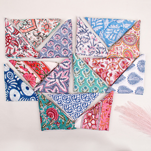Bandana carrée artisanale 100 % coton multicolore imprimée au bloc, accessoire de mode multifonctionnel pour la tête et le cou, vente en gros - Product Image 4