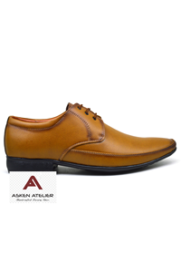 Chaussures habillées classiques pour hommes en cuir véritable à bout pointu, à lacets, antidérapantes, pour affaires - Product Image 4