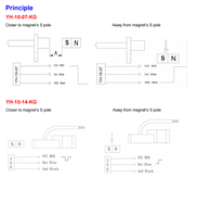 Capteur de proximité à effet Hall 2 broches avec boîtier ABS et fixation par sonde pour contrôle d'allumage et mesure de position d'arbre à cames 4,5-12V