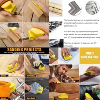 Bloc de ponçage manuel OEM de haute performance et de haute qualité, réglable, en PU jaune, modèle 70x400, pour carrosserie automobile, bois, métal, polissage